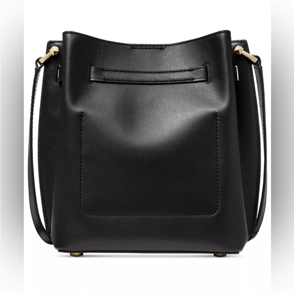 MICHAEL KORS Hamilton Legacy Messenger Bucket Bag Black NWT - Picture 4 of 10